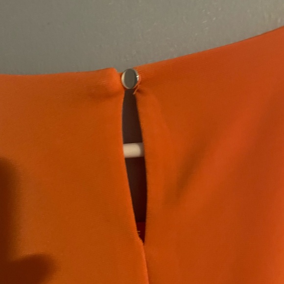 Calvin Klein Orange Pleated Blouse - Picture 5 of 5